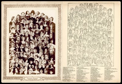 Montage de portraits, c 1910 : Femmes éminentes, littéraires et historiques - English School