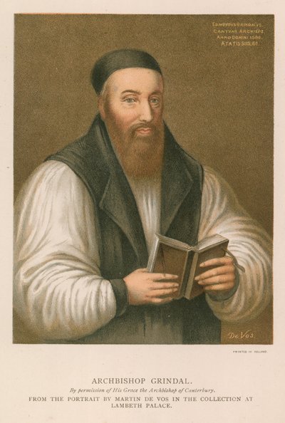 Portrait de Edmund Grindal - English School