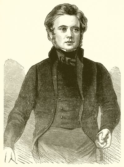 Portrait de John Bright en 1843 - English School