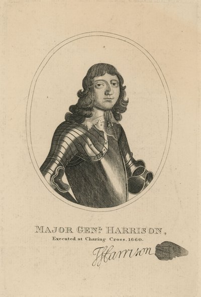 Portrait du major général Thomas Harrison - English School