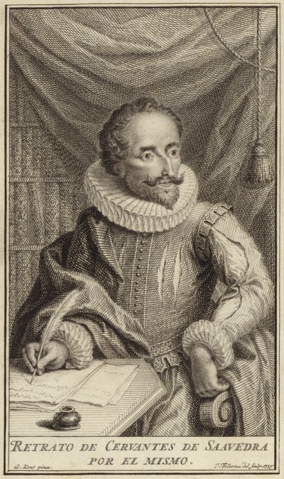 Portrait de Miguel de Cervantes - English School
