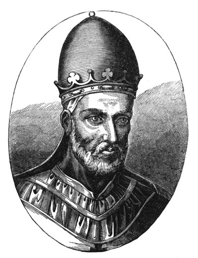 Portrait du Pape Honorius III, illustration de 