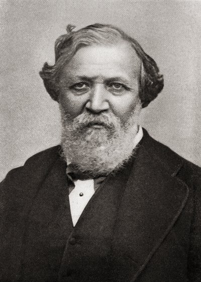 Portrait du poète anglais Robert Browning (1812-89) - English School
