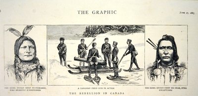 Portraits des chefs rebelles Poundmaker et Big Bear, publié dans 