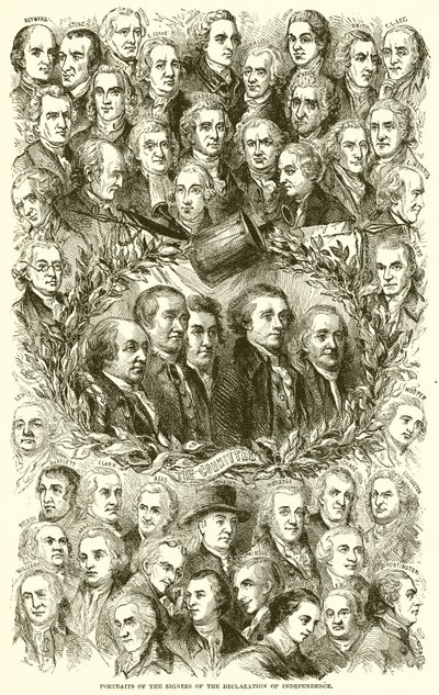 Portraits des signataires de la Déclaration d
