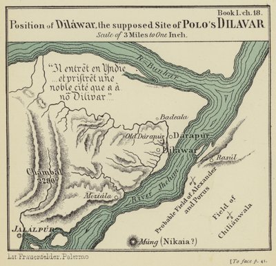 Position de Dilawar, le site supposé de Dilavar de Polo - English School