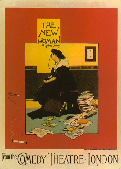 Affiche pour The New Woman de Sydney Grundy au Comedy Theatre - English School