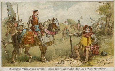 Le Prince Henry et Falstaff après la bataille de Shrewsbury - English School