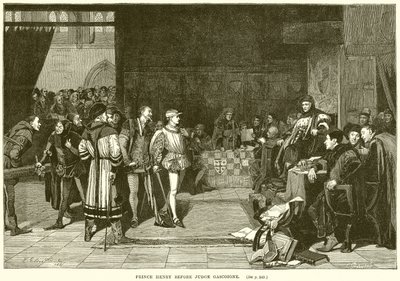 Le Prince Henri devant le Juge Gascoigne - English School