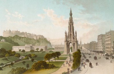 Princes Street Édimbourg. Vue vers l