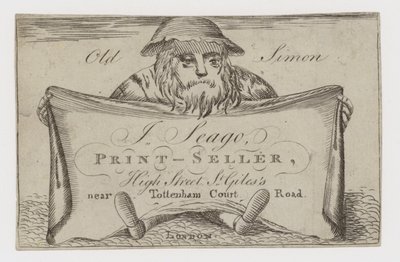 Libraire, J Seago, carte de visite - English School