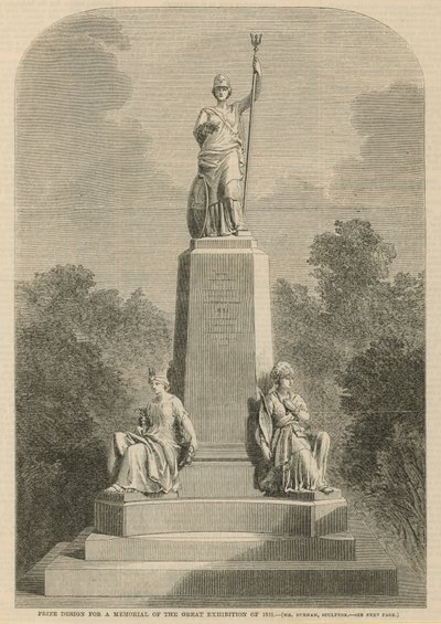 Conception primée pour un mémorial de la Grande Exposition de 1851 - English School