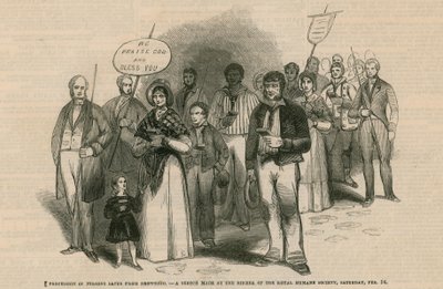 Procession de personnes sauvées de la noyade - English School
