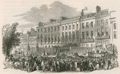 Procession de la London Temperance League à Lincolns Inn Fields, Londres - English School