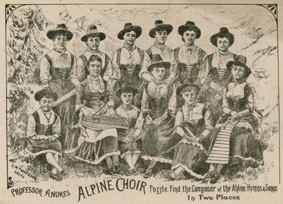 Professeur Andre, puzzle du Chœur Alpin : trouvez le compositeur des Hymnes et Chansons Alpines en deux endroits - English School