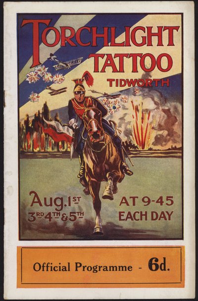 Programme pour le Tattoo aux flambeaux de Tidworth, Tidworth Park, Wiltshire - English School