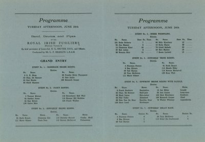 Programme du premier rodéo international - English School