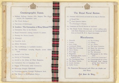 Programme de divertissement cinématographique en présence du roi et de la reine - English School