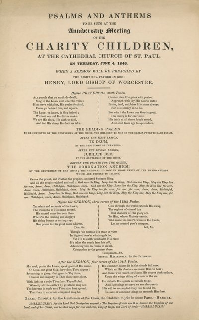 Programme des Psaumes et des Hymnes - English School
