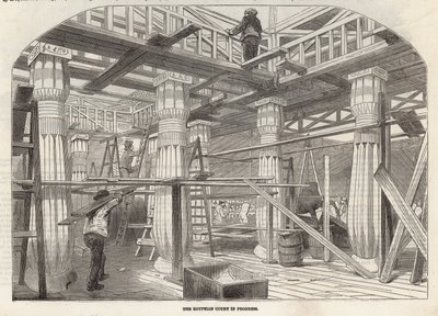Progrès du Crystal Palace : La cour égyptienne en cours - English School