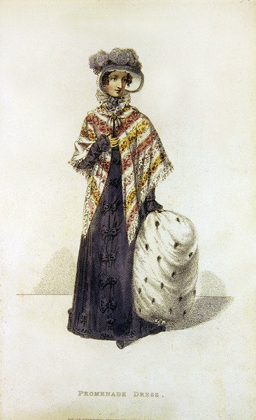 Robe de promenade, planche de mode de l