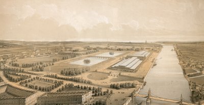 Site proposé pour le Crystal Palace dans Battersea Park - English School