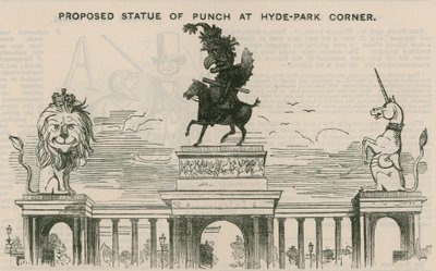 Statue proposée de Punch à Hyde Park Corner - English School