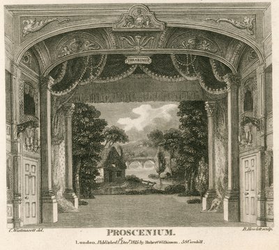 Proscenium du Théâtre Royalty, Well Street, Wellclose Square, Londres - English School