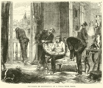 Prussiens occupant une villa près de Paris, octobre 1870 - English School