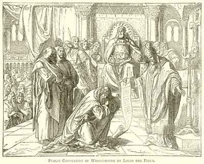 Confession publique de méfaits par Louis le Pieux - English School