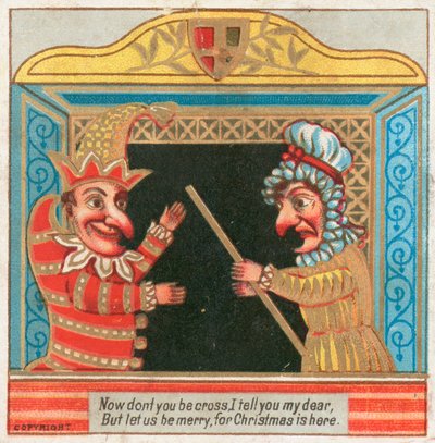 Guignol et Judy, carte de Noël - English School