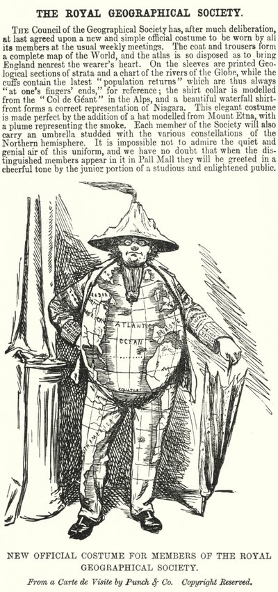 Nouveau Costume Officiel pour les Membres de la Société Royale de Géographie - English School