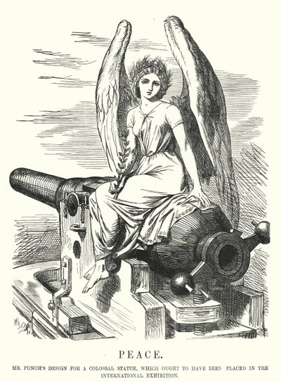 Paix. Le design de M. Punch pour une statue colossale qui aurait dû être placée dans l