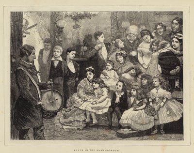 Punch dans le salon (gravure) - English School