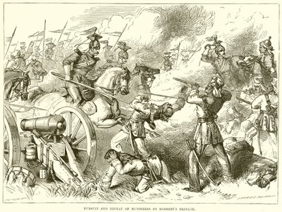 Poursuite et défaite des mutins par la brigade de Roberts - English School