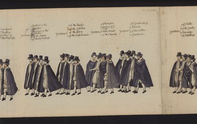 Procession funéraire de la reine Elizabeth I - English School
