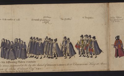 Procession funéraire de la reine Elizabeth I - English School