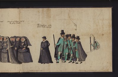 Procession funéraire de la reine Elizabeth I - English School