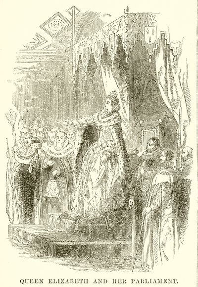 La reine Elizabeth et son parlement - English School