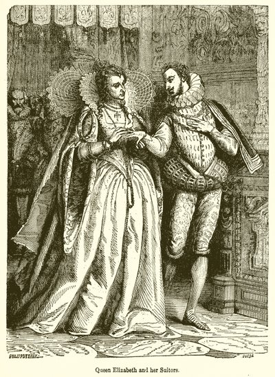 La reine Elizabeth et ses prétendants - English School