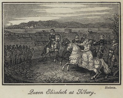 La reine Élisabeth à Tilbury - English School