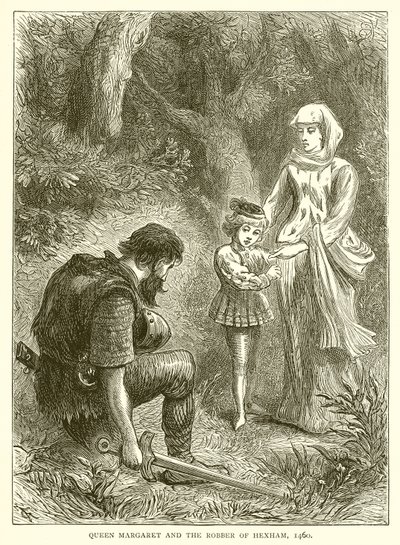 La Reine Marguerite et le Voleur de Hexham, 1460 - English School