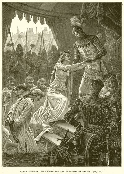 La reine Philippa intercédant pour les bourgeois de Calais - English School