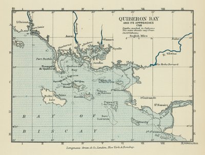 Baie de Quiberon et ses abords (lithographie couleur) - English School