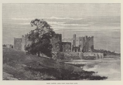 Château de Raby, vue latérale depuis le lac - English School