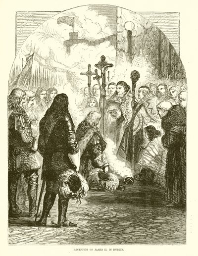 Réception de Jacques II à Dublin - English School