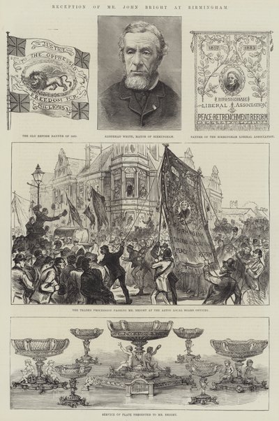 Réception de M. John Bright à Birmingham - English School