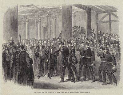 Réception des Belges par le Lord Maire à Guildhall - English School
