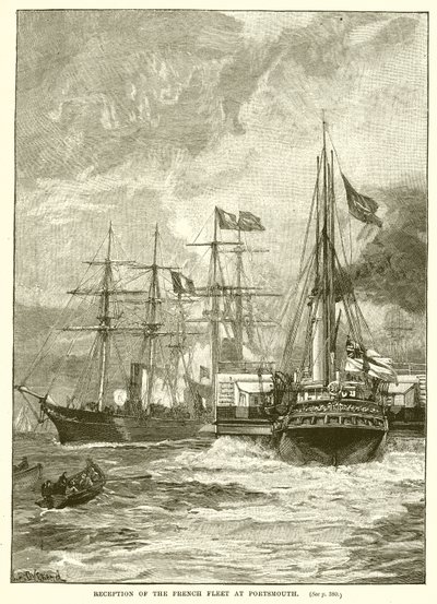 Réception de la flotte française à Portsmouth - English School