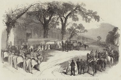 Réception de la reine au bâtiment de la Grande Exposition - English School